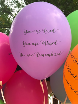 Pregnancy Loss - Balloon With Messages On
